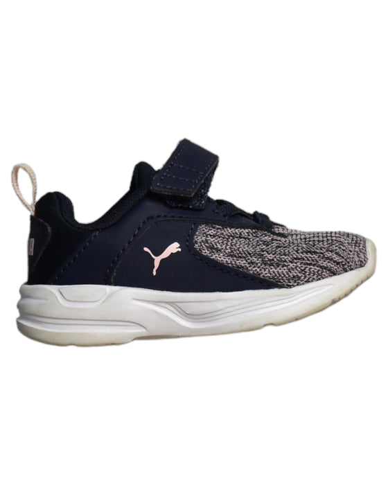 A Black Sneakers from Puma in size 12-18M for boy. (Front View)