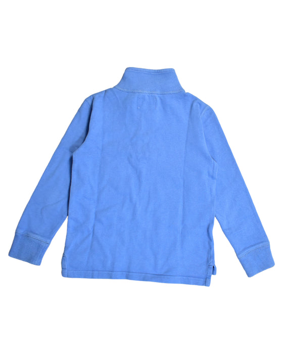 A Blue Zippered Sweatshirts from Crewcuts in size 5T for boy. (Back View)