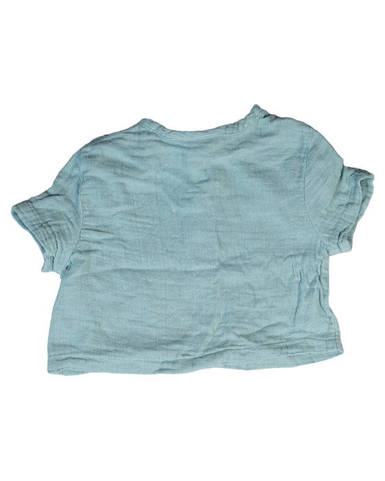 A Blue Short Sleeve Tops from Little Green Radicals in size 3-6M for girl. (Back View)