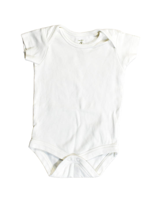 A White Bodysuits from Seed in size 3-6M for girl. (Front View)