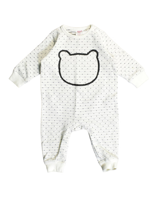 A White Long Sleeve Jumpsuits from Seed in size 3-6M for girl. (Front View)