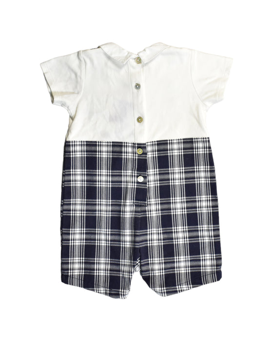 A White Rompers from Trudy & Teddy in size 12-18M for boy. (Back View)