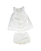 A White Dress Sets from Absorba in size 12-18M for girl. (Back View)