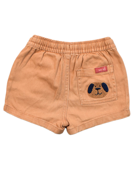 A Orange Shorts from Seed in size 6-12M for girl. (Back View)