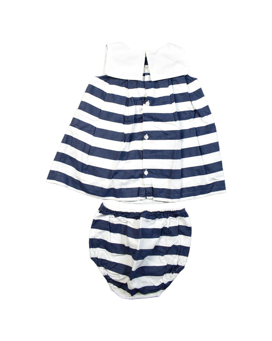 A White Dress Sets from Jacadi in size 3-6M for girl. (Back View)