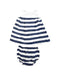 A White Dress Sets from Jacadi in size 3-6M for girl. (Front View)