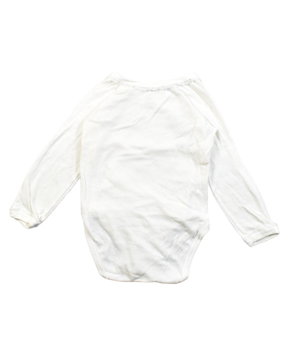 A White Bodysuits from Petit Bateau in size 6-12M for neutral. (Back View)