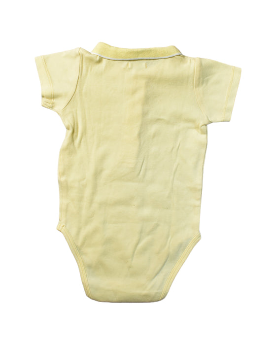 A Yellow Bodysuits from Bout'Chou in size 12-18M for boy. (Back View)