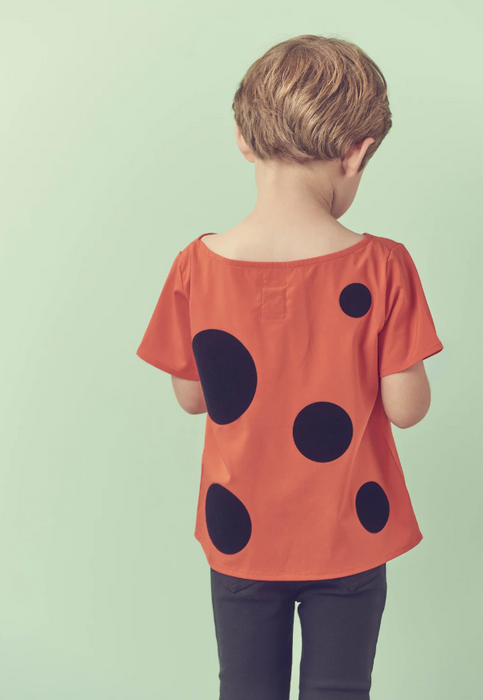 A Orange Short Sleeve Tops from BaeBeeBoo in size 2T for girl. (Back View)