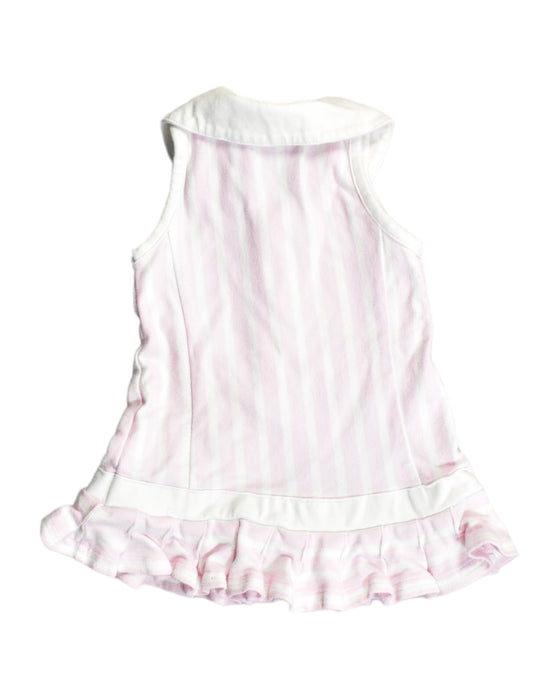 A Pink Sleeveless Dresses from Chateau de Sable in size 3-6M for girl. (Back View)