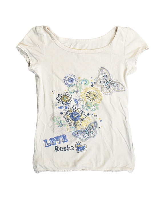 A White Short Sleeve Tops from Pumpkin Patch in size 5T for girl. (Front View)