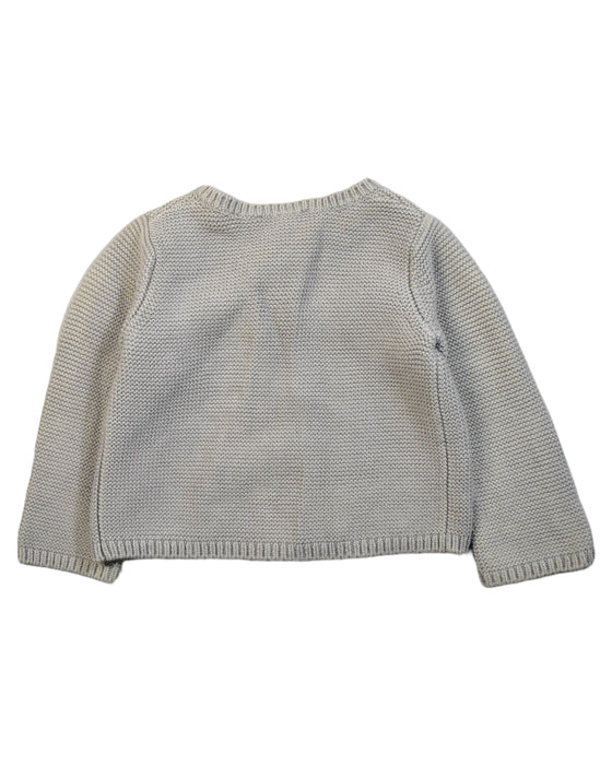 A Grey Cardigans from Jacadi in size 6-12M for girl. (Back View)