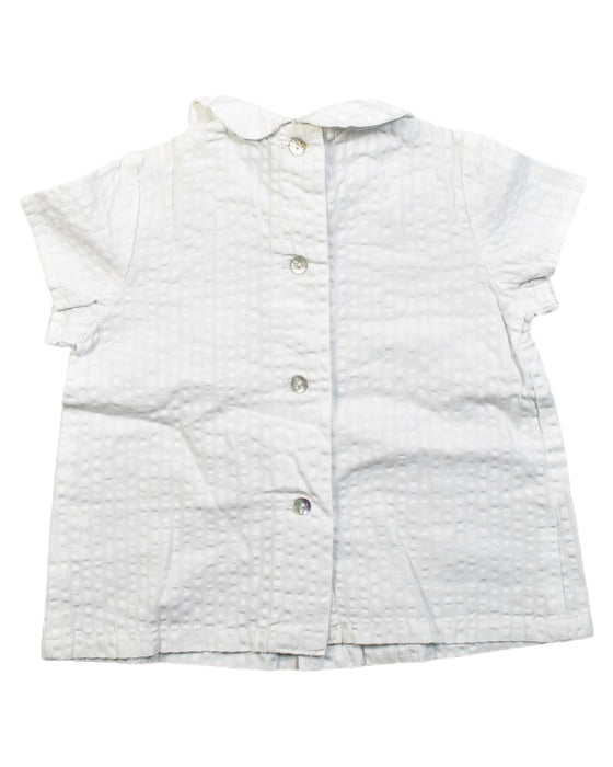 A White Short Sleeve Tops from Amaia in size 6-12M for girl. (Back View)