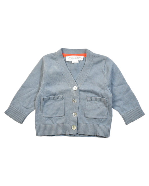 A Blue Cardigans from Chateau de Sable in size 3-6M for girl. (Front View)