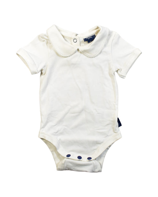 A White Bodysuits from Pappe in size Newborn for girl. (Front View)