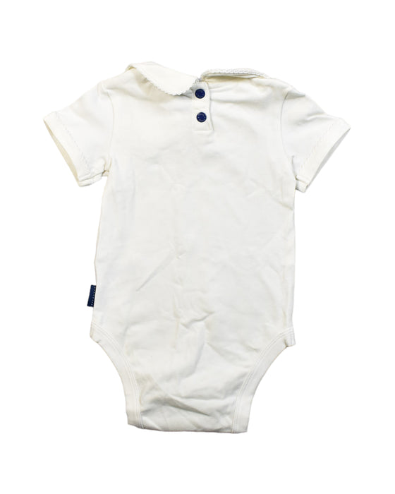 A White Bodysuits from Pappe in size 6-12M for girl. (Back View)