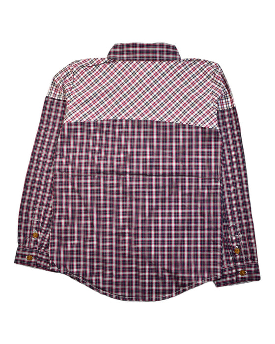 A Burgundy Shirts from Jessie and James in size 11Y for boy. (Back View)