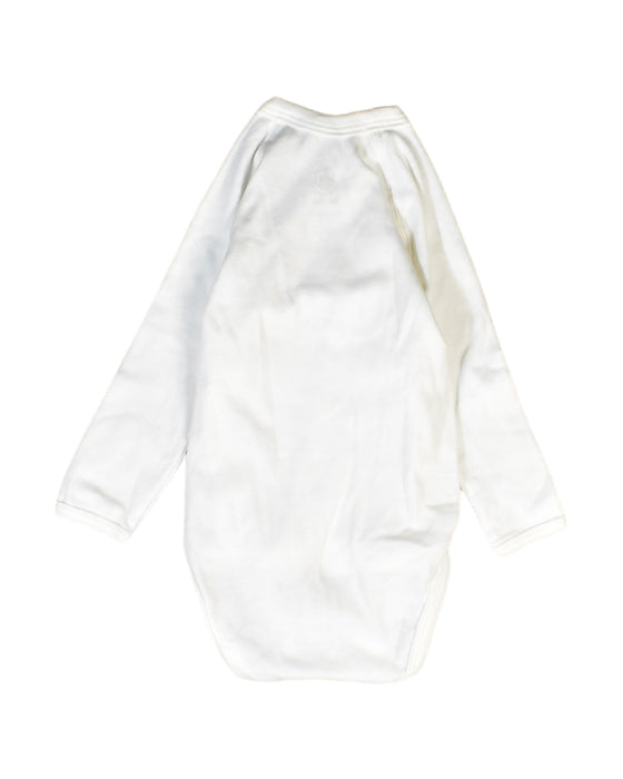 A White Bodysuits from Petit Bateau in size 6-12M for neutral. (Back View)