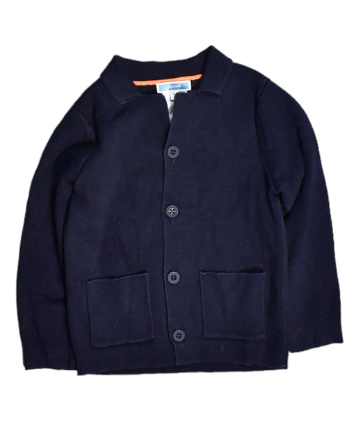 A Blue Cardigans from Jacadi in size 3T for girl. (Front View)