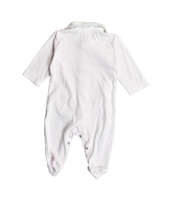 A White Onesies from Kissy Kissy in size 3-6M for girl. (Back View)