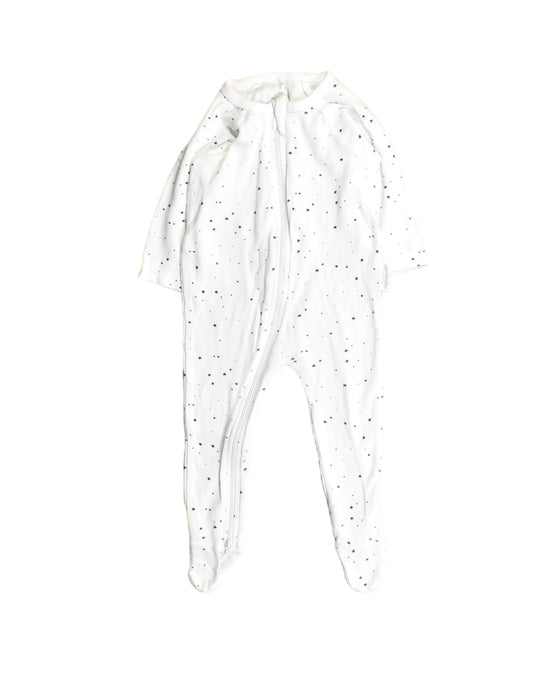 A White Jumpsuits from Purebaby in size 3-6M for boy. (Front View)
