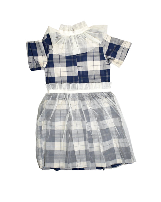 A Blue Short Sleeve Dresses from Jessie and James in size 8Y for girl. (Back View)