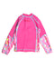 A Pink Rash Guards from Minnex in size 5T for girl. (Back View)