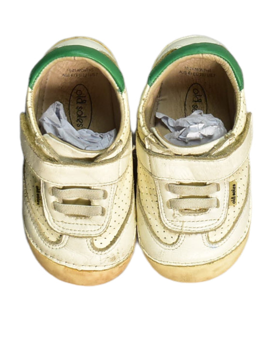 A White Sneakers from Old Soles in size 18-24M for boy. (Back View)