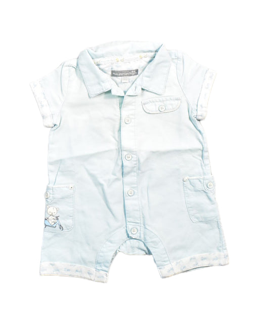 A Blue Short Sleeve Rompers from Sergent Major in size 0-3M for boy. (Front View)