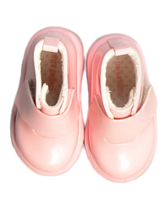 A Pink Boots & Booties from Mini Melissa in size 12-18M for girl. (Back View)