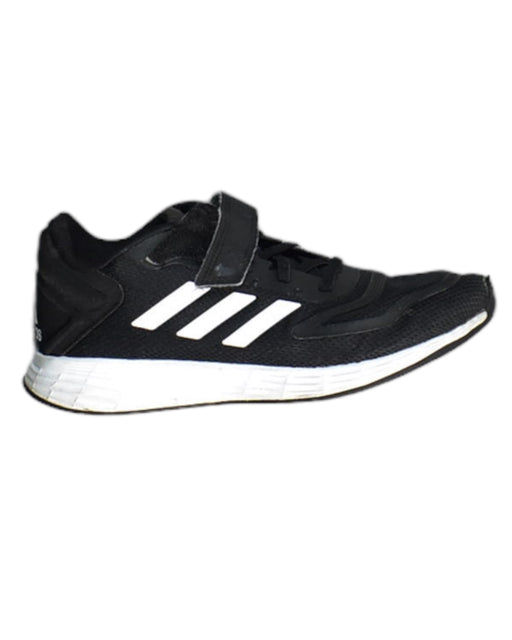 A Black Sneakers from Adidas in size 9Y for boy. (Front View)