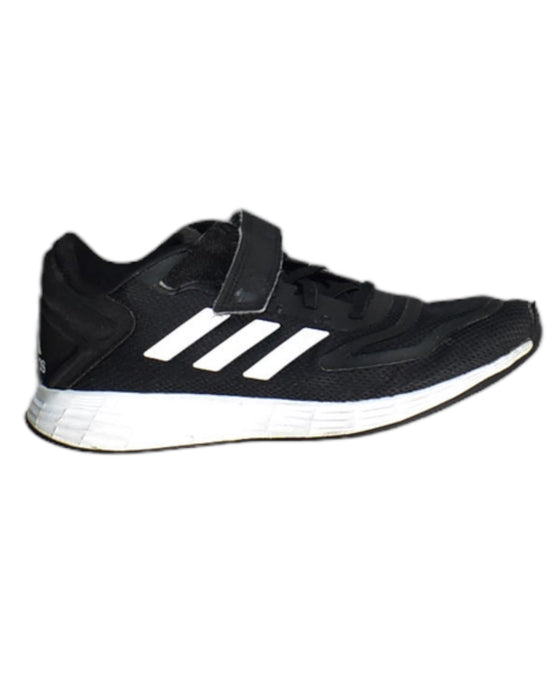A Black Sneakers from Adidas in size 9Y for boy. (Front View)