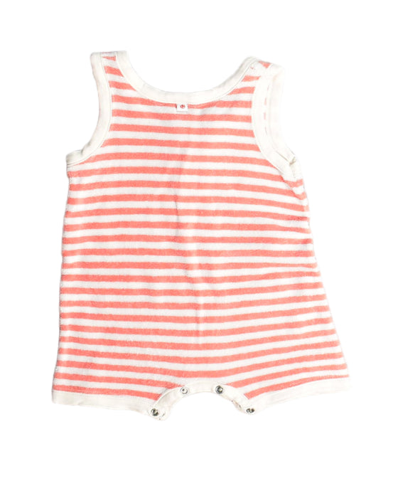A Orange Sleeveless Rompers from Petit Bateau in size 3-6M for boy. (Back View)
