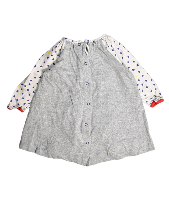 A White Long Sleeve Dresses from Petit Bateau in size 6-12M for girl. (Back View)