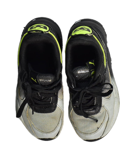 A Grey Sneakers from Puma in size 7Y for boy. (Back View)