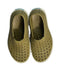 A Green Slip Ons from Native Shoes in size 6T for boy. (Back View)