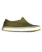 A Green Slip Ons from Native Shoes in size 6T for boy. (Front View)