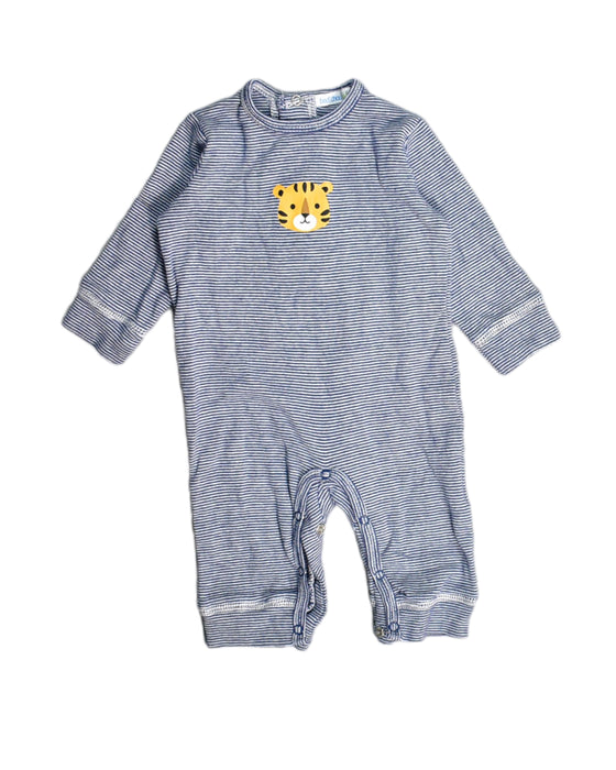 A Blue Onesies from Bout'Chou in size 0-3M for boy. (Front View)