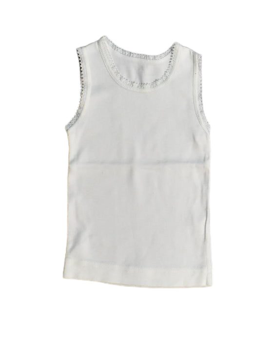 A White Sleeveless Tops from Marquise in size 3-6M for girl. (Front View)
