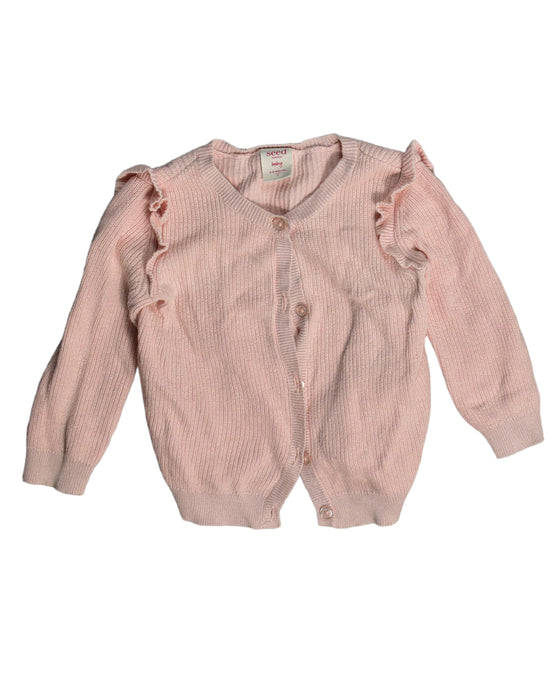 A Pink Cardigans from Seed in size 6-12M for girl. (Front View)