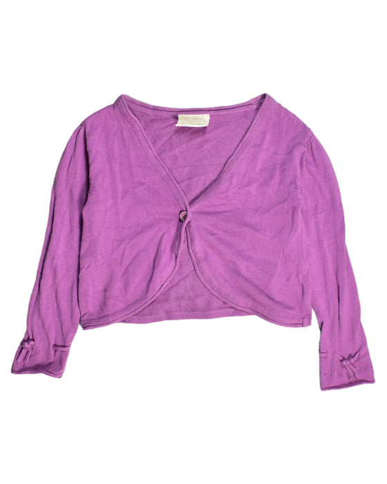 A Purple Cardigans from Piccalilly in size 4T for girl. (Front View)