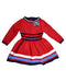 A Red Long Sleeve Dresses from Chickeeduck in size 12-18M for girl. (Front View)