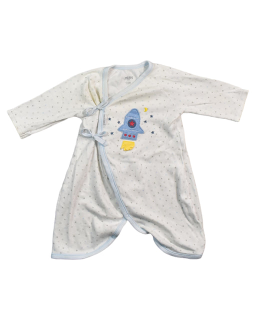 A White Onesies from Mides in size 3-6M for boy. (Front View)