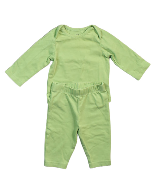 A Green Pants Sets from Monica + Andy in size 0-3M for neutral. (Front View)