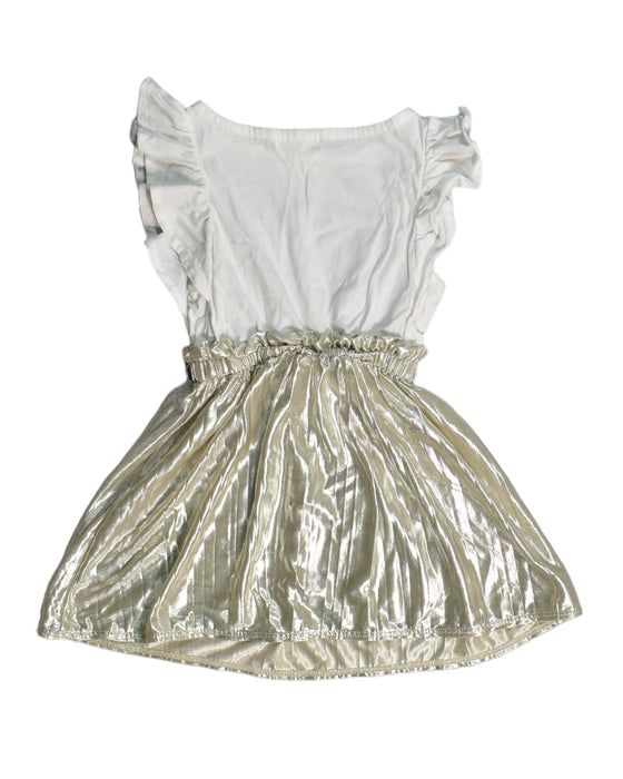 A White Sleeveless Dresses from Crewcuts in size 2T for girl. (Back View)