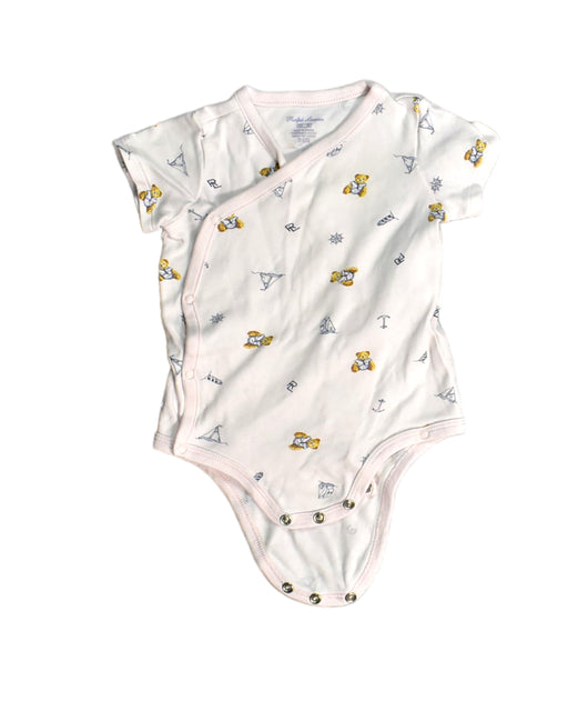 A White Bodysuits from Ralph Lauren in size 3-6M for girl. (Front View)