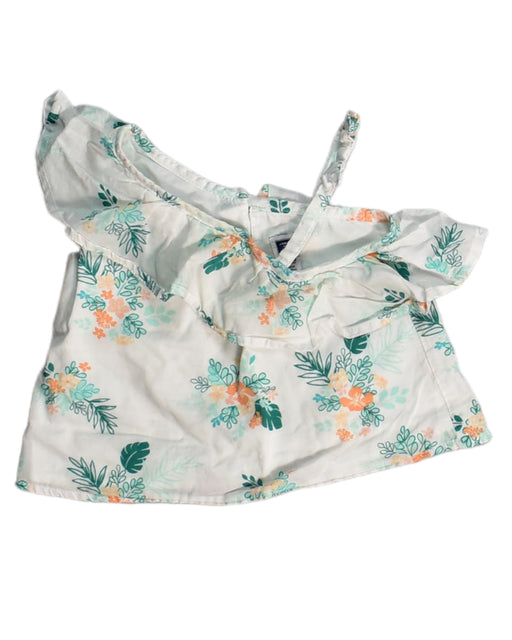 A White Sleeveless Tops from Janie & Jack in size 6-12M for girl. (Front View)