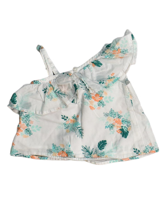 A White Sleeveless Tops from Janie & Jack in size 6-12M for girl. (Back View)