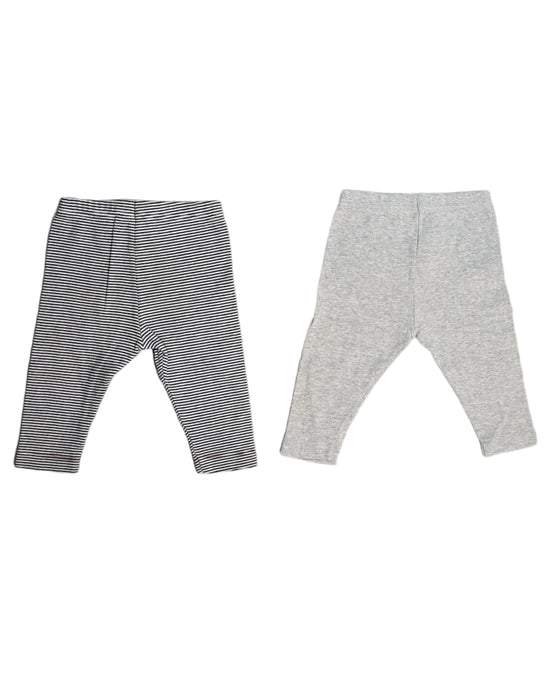 A Grey Leggings from Petit Bateau in size 3-6M for boy. (Back View)