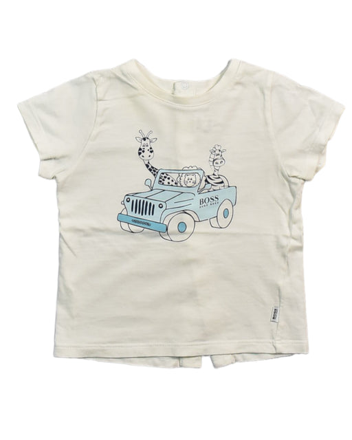 A White Short Sleeve Tops from Hugo Boss in size 3-6M for girl. (Front View)